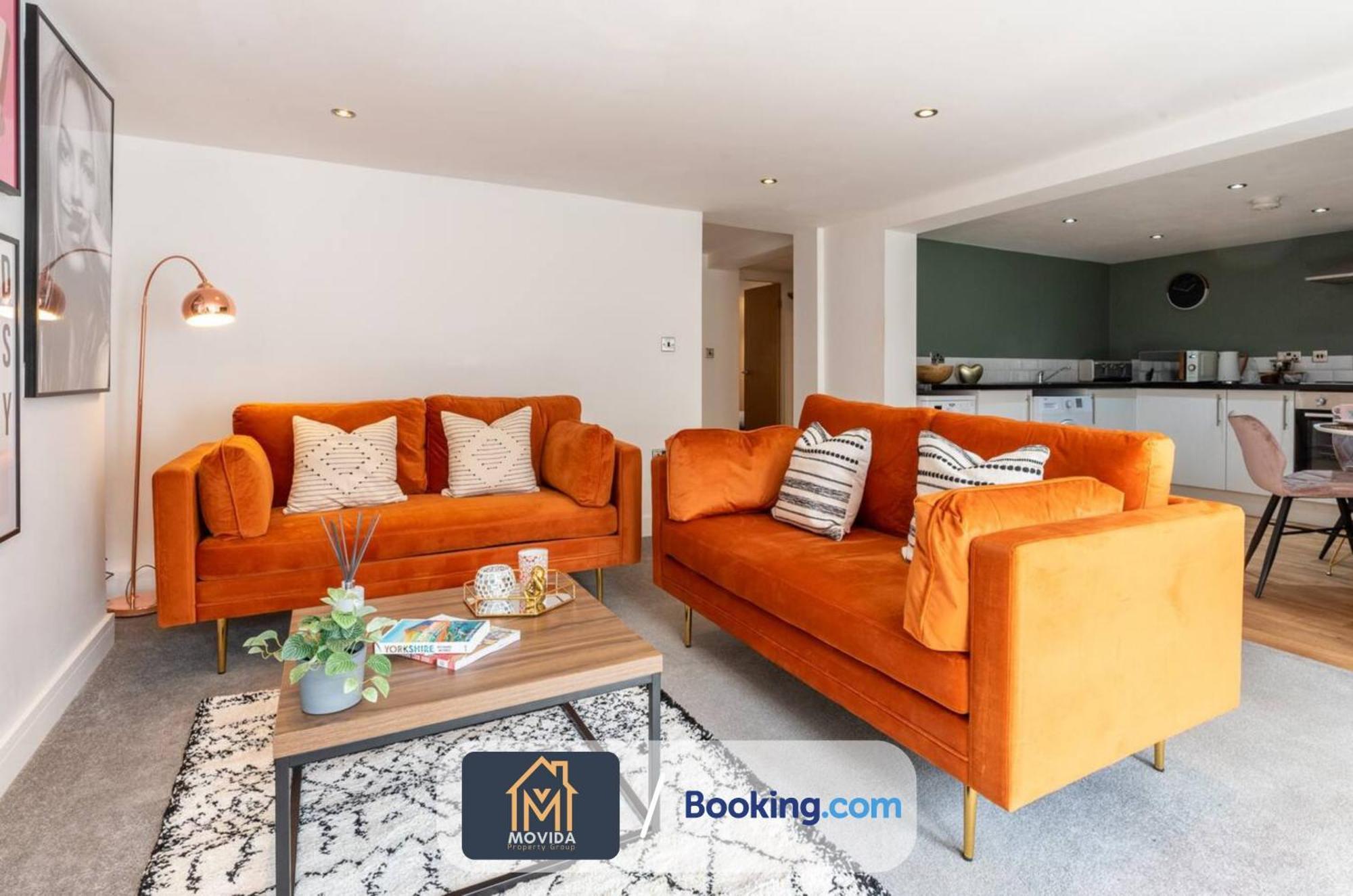 Stylish Two Bed Town Centre Apartment By Movida Property Group Short Lets & Serviced Accommodation With Parking Харрогейт Экстерьер фото