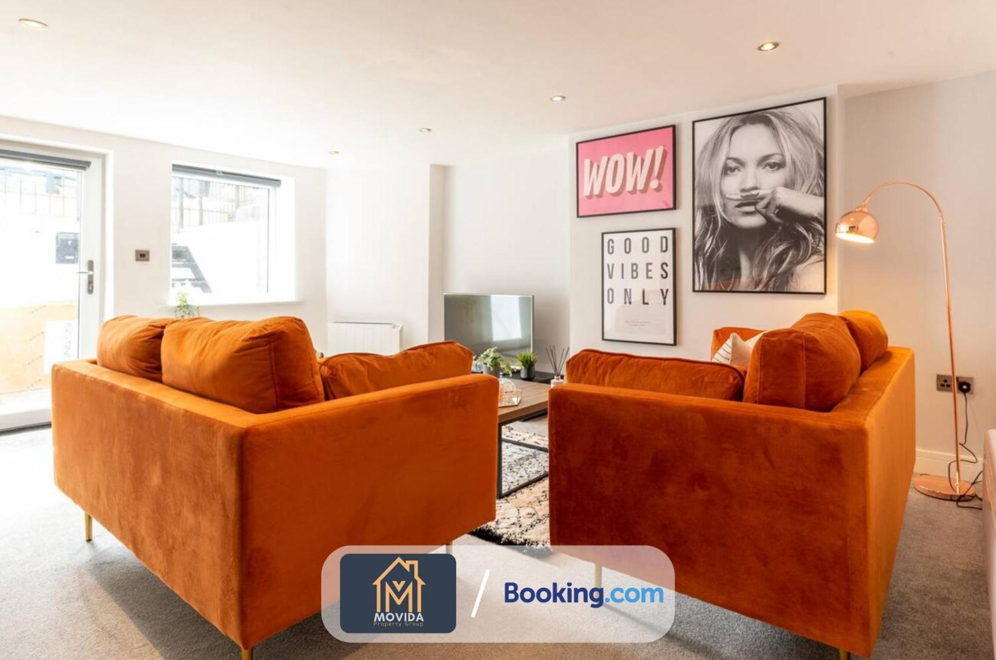Stylish Two Bed Town Centre Apartment By Movida Property Group Short Lets & Serviced Accommodation With Parking Харрогейт Экстерьер фото